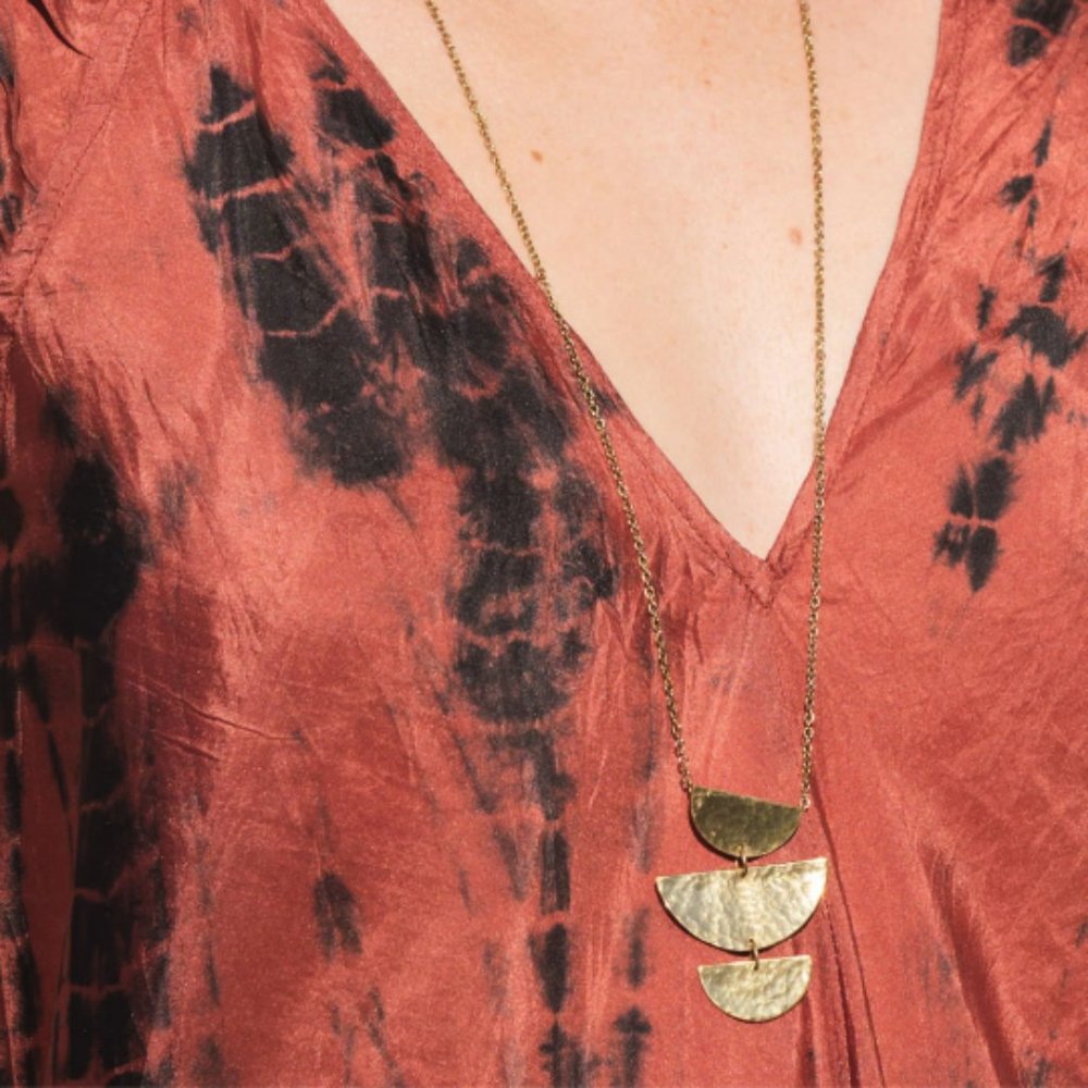 Brass Tiered Necklace